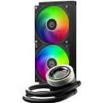 ID-Cooling CPU Water Cooler - FX240 INF (27.2dB; max. 98, 54 m3/h; 2x12cm, A-RGB, fekete) - ID-COOLIN fotó