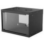 Manhattan Rackszekrény - 19" fali kivitel (6U, 353 (h) x 540 (w) x 400 (d) mm, IP20, Flatpack, Feket fotó