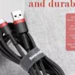 Új, Baseus® Quick Charge 3.0 USB C típusú kábel (3 méter) fotó