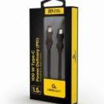 Gembird kábel - USB Type-C apa - USB Type-C apa 2.0 adat+töltőkábel 100W, Gyorstöltés, 1, 5m, fekete) fotó