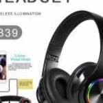 Új, B39 Bluetooth fejhallgató(mikrofon, 3.5mm jack csatlakozó, RGB LED világítás)-55%! fotó