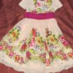 virágmintás ruha 5-6 év hó 110 - 116 cm h: 72 cm mb 56-60 cm Princess fotó