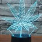 Új, 3D LED juharlevél asztali lámpa, éjszakai fény(7 színváltó)- 45%! fotó