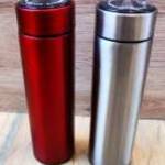 Új, rozsdamentes acél termosz, szivárgásmentes, dupla falú, LCD hőmérséklet kijelző(0, 5 liter) fotó