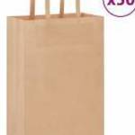 vidaXL 50 db barna papírzacskók fogantyúkkal 21x11x31 cm fotó