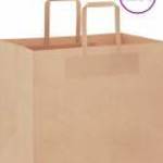 vidaXL 250 db barna papírzacskók fogantyúkkal 32x22x28 cm fotó