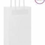vidaXL 250 db fehér papírzacskók fogantyúkkal 21x11x36 cm fotó