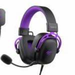 Havit H2002C+U fejhallgató és headset Vezetékes Fejpánt Játék Fekete, Ibolya fotó