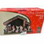 Karácsonyi betlehem 11 porcelán figurával – 39x15x23 cm dekoráció fotó