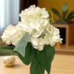 Fehér hortenzia művirágcsokor – 22 cm fotó