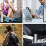 Új, rozsdamentes acél termosz, szivárgásmentes, dupla falú, LCD hőmérséklet kijelző(0, 5 liter) fotó