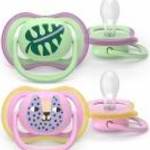 Philips AVENT SCF087/13 Játszócumi Ultra air rózsaszín/zöld 6-18hó mintás lányos 2db - PHILIPS AVENT fotó
