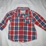 H&M piros kék kockás ing 9-12 hó 74-80 cm fotó