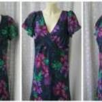 Virágmintás ruha 44 -s h: 126 cm mb: 102-120 cm Being Casual címkés fotó