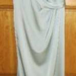 zöld selyem pántos maxi ruha L-s h: 152 cm mb: 94 cm Unithorse fotó