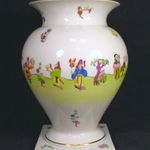 RITKA KÍNAI MINTÁS HERENDI PORCELÁN TALPAS VÁZA !!! fotó