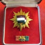 A MAGYAR NÉPKÖZTÁRSASÁG ZÁSZLÓRENDJE II.FOKOZAT + MINIATŰR átmérő : 70mm EREDETI DOBOZÁBAN kiv+ fotó
