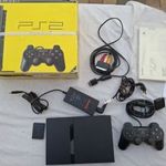 Sony Playstation 2 Konzol Dobozával kiegészítőkkel + ajándék 120db játék biztonsági másolata fotó