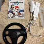 Nintendo mario kart játék+kormány+wii irányító+nunchuck fotó