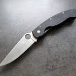 Fekete markolatos Spyderco Paramilitary 2 replika bicska, kés, zsebkés fotó