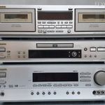 Onkyo TX-SR500E házimozi erősítő, DV-SP500 DVD lejátszó, TA-RW244 kétkazettás deck fotó