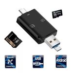 3in1 OTG USB-C/USB/MicroUSB Kártyaolvasó, MicroSD/TF SD kártyatámogatás fotó