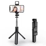 Bluetooth szelfibot tripod funkcióval, távirányítóval vakuval, 18.5cm-71cm fotó