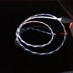 Adat- és töltőkábel, Lightning/USB, villogó fénnyel, 2A, 1 méter fotó