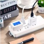 AC 110V-220V Digitális voltmérő - EU szabványos csatlakozóval, LCD kijelzővel fotó