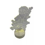 3D LED Karácsonyi ablakdísz, mikulásos ünnepi fény, 7 szín, USB, 21cm magas fotó