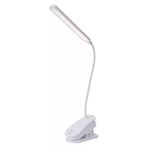 Asztali Csíptetős LED Lámpa, fényerő, 3 színhőmérséklet, flexibilis, fehér fotó