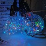 Csepp alakú zísnes LED üveg búra, E27, zöld-piros-kék-sárga ünnepi fények fotó