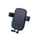 Autós mobiltelefontartó szellőzőrácsra, vezeték nélküli töltés, fekete fotó