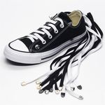 Kötésmentes cipőfűző fehér fotó