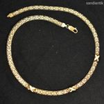 MESESZÉP ÉS FAJSÚLYOS VASTAG EZÜST NYAKÉK GEOMETRIKUS DÍSZÍTMÉNNYEL ! fotó