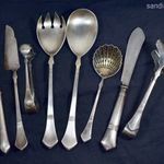 ART DECO 8 DB OS BERNDORF GYÖNYÖRŰ EZÜSTÖZÖTT TÁLALÓ SZETT !! fotó