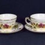 ZSOLNAY PILLANGÓ MINTÁS 4 DB PORCELÁN KÁVÉSCSÉSZE EGYBEN X! fotó
