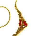 MESESZÉP GRÁNÁT KÖVES RÉGI EZÜST NYAKÉK ! fotó