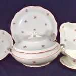 5 DB OS RÉGI ZSOLNAY PORCELÁN TÁLALÓ KÉSZLET ! fotó