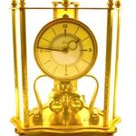 NÉMET KERN FORGÓINGÁS ASZTALI ÓRA RÉZ HÁZZAL X fotó