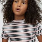164-s H&M csíkos felső, 14 év fotó