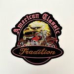 Ruhára vasalható chopper motoros folt rávasaló felvarró American Classic 27x26 cm fotó