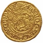 Miksa aranyforint 1577 K-B C.III.: 75 H.: 973 ÉH: 756/a (Au) 3, 54 g VF+ fotó