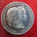 FERENC JÓZSEF / ERZSÉBET EZÜSTLAKODALMI 2 FORINT 1879 EZÜST: 24, 6g kiv+ fotó