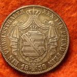 Sachsen nagyméretű ezüst tallér /Vereinsthaler/ 1859 18, 5 gramm 0.900 33 mm fotó