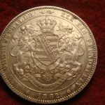 Sachsen nagyméretű ezüst tallér /Vereinsthaler/ 1862 EF állapot 18, 5 gramm 0.900 33 mm fotó