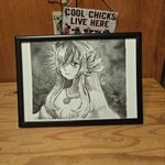 Kukko Riku tustinta portréfestmény kerettel fotó