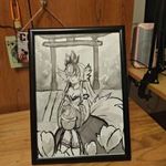 Kukko Riku tustinta karakter illusztráció kerettel fotó