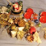 vegyes karácsony dísz dekorációk alapanyagok 1323 fotó