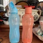 Tupperware koral-kék sportkupakos öko palack, kulacs szett 1l ÚJ fotó